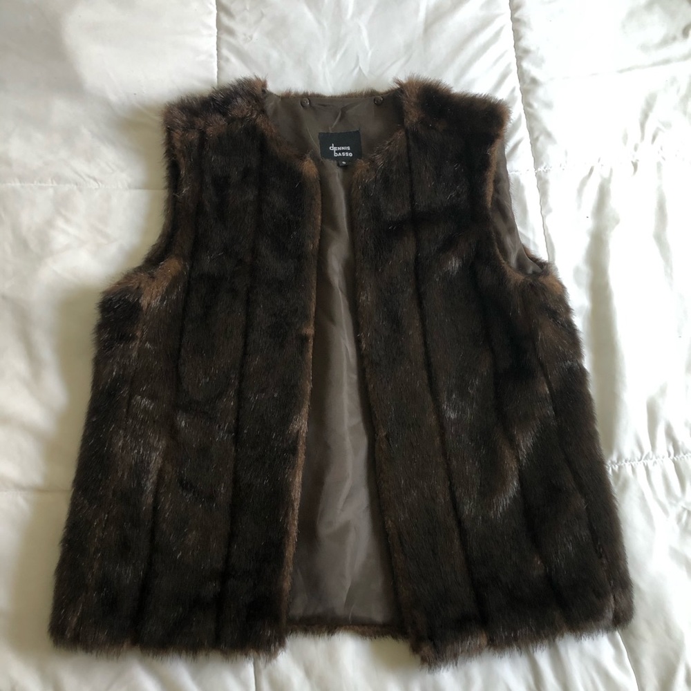 Dennis Basso faux fur vest